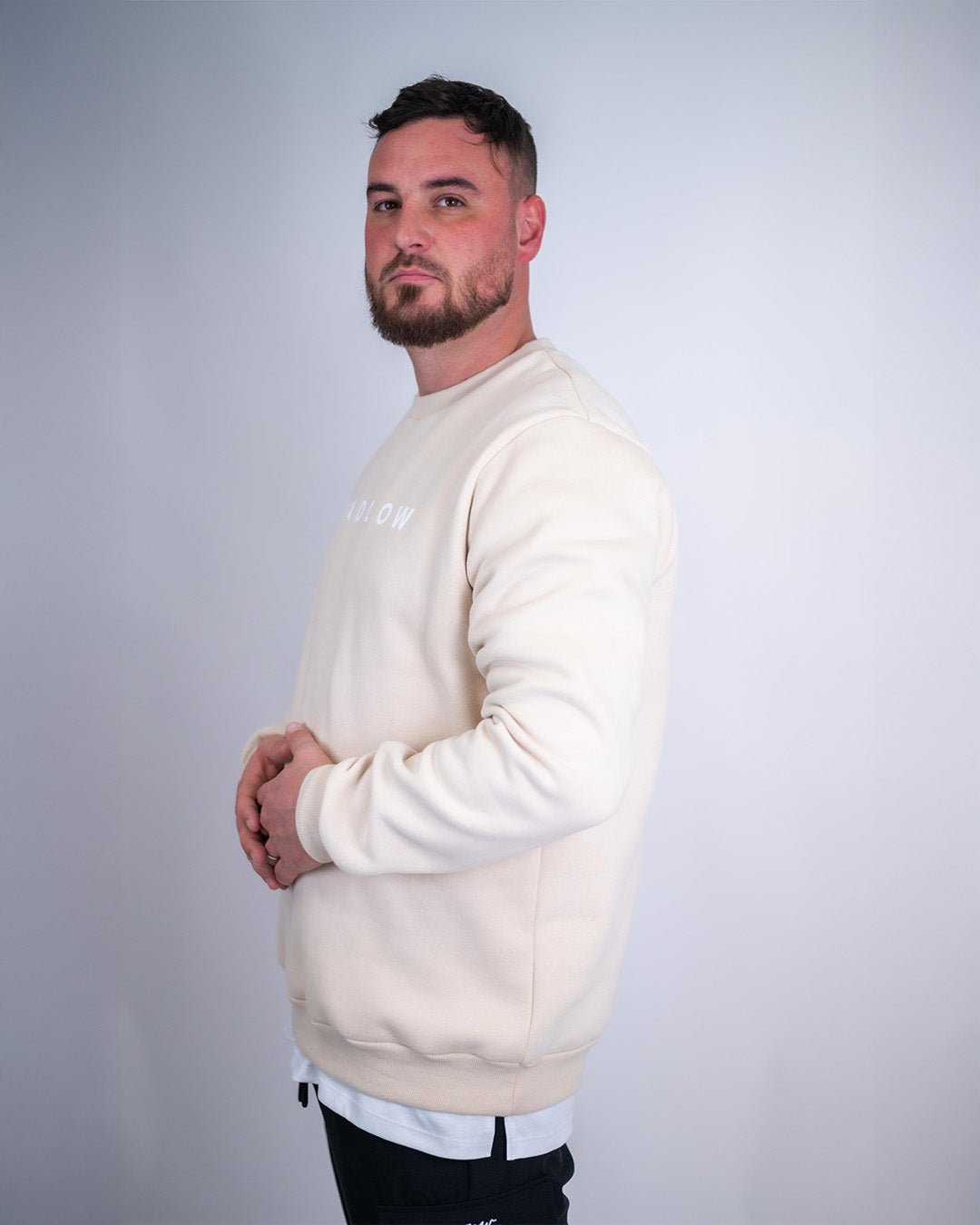 Heavy Crewneck for Tall Men - Beige
