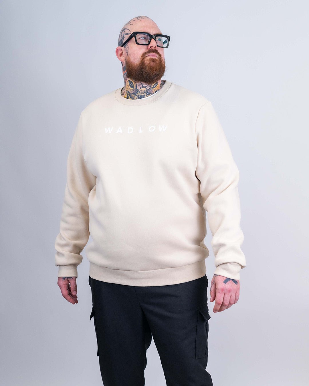 Heavy Crewneck for Tall Men - Beige