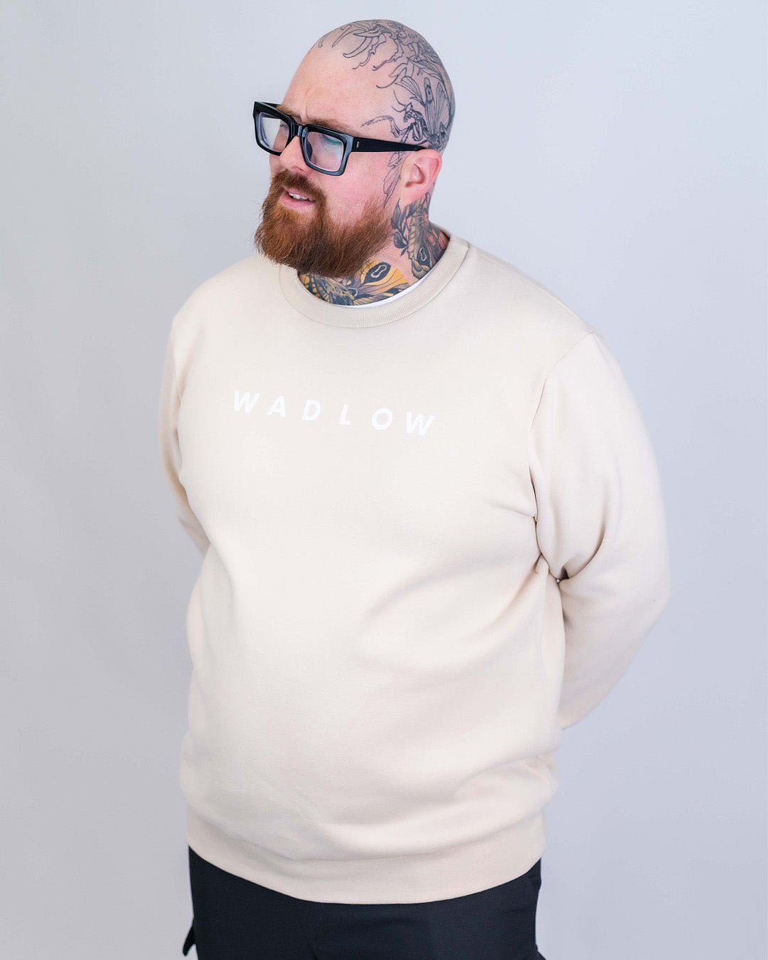 Heavy Crewneck for Tall Men - Beige