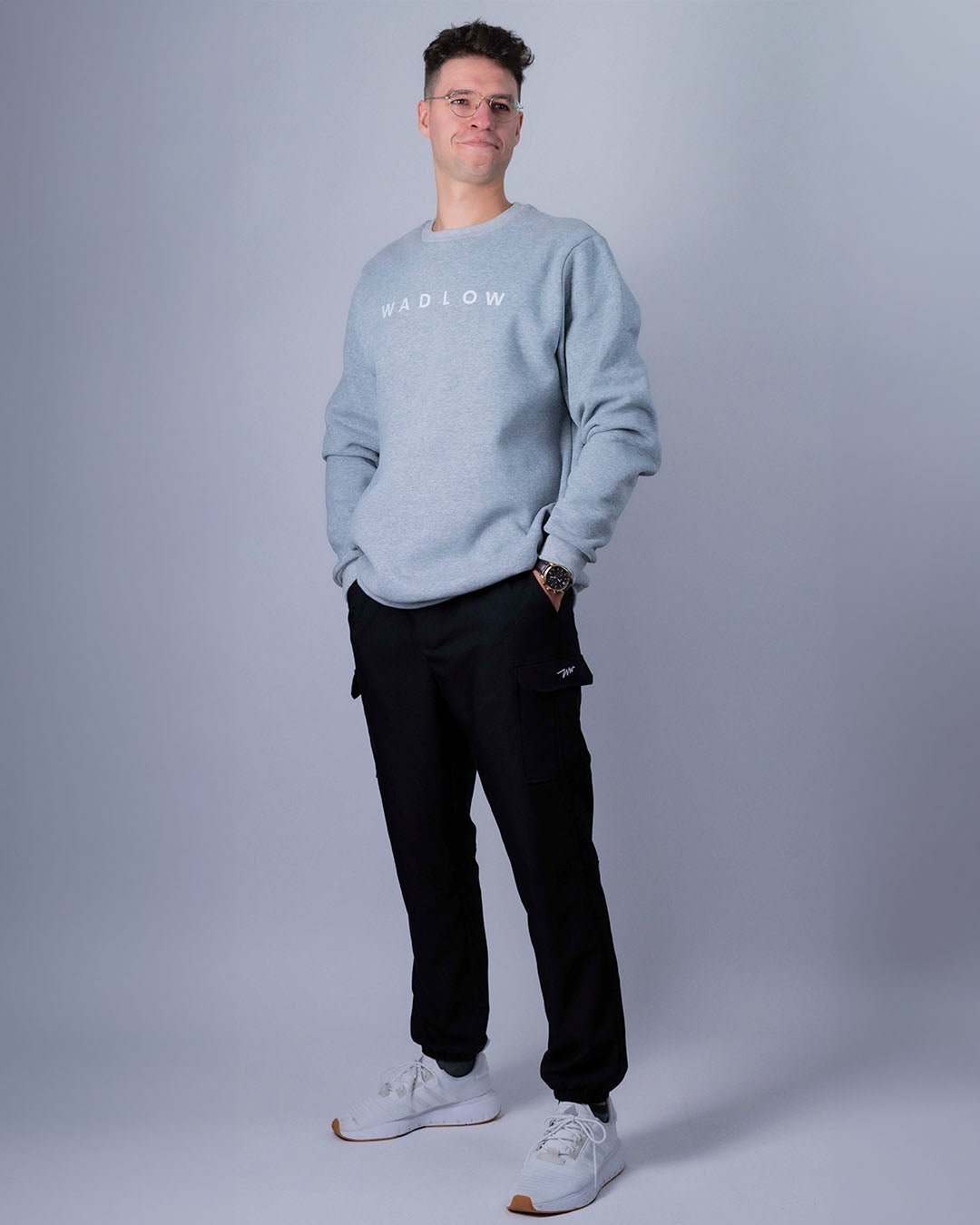 Crewneck Lourd Pour les grands - Gris