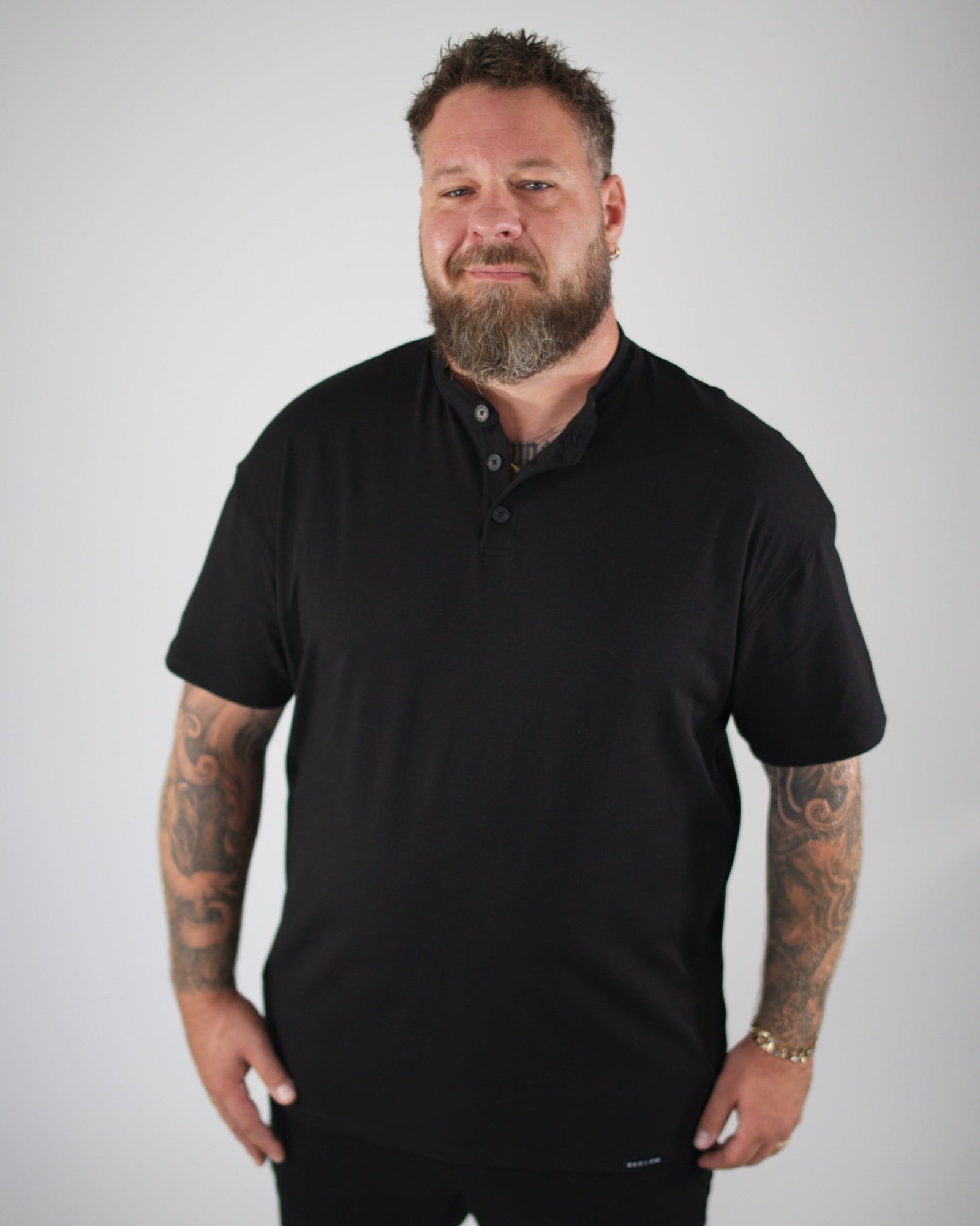 Chandail Mao Noir Pour les grands