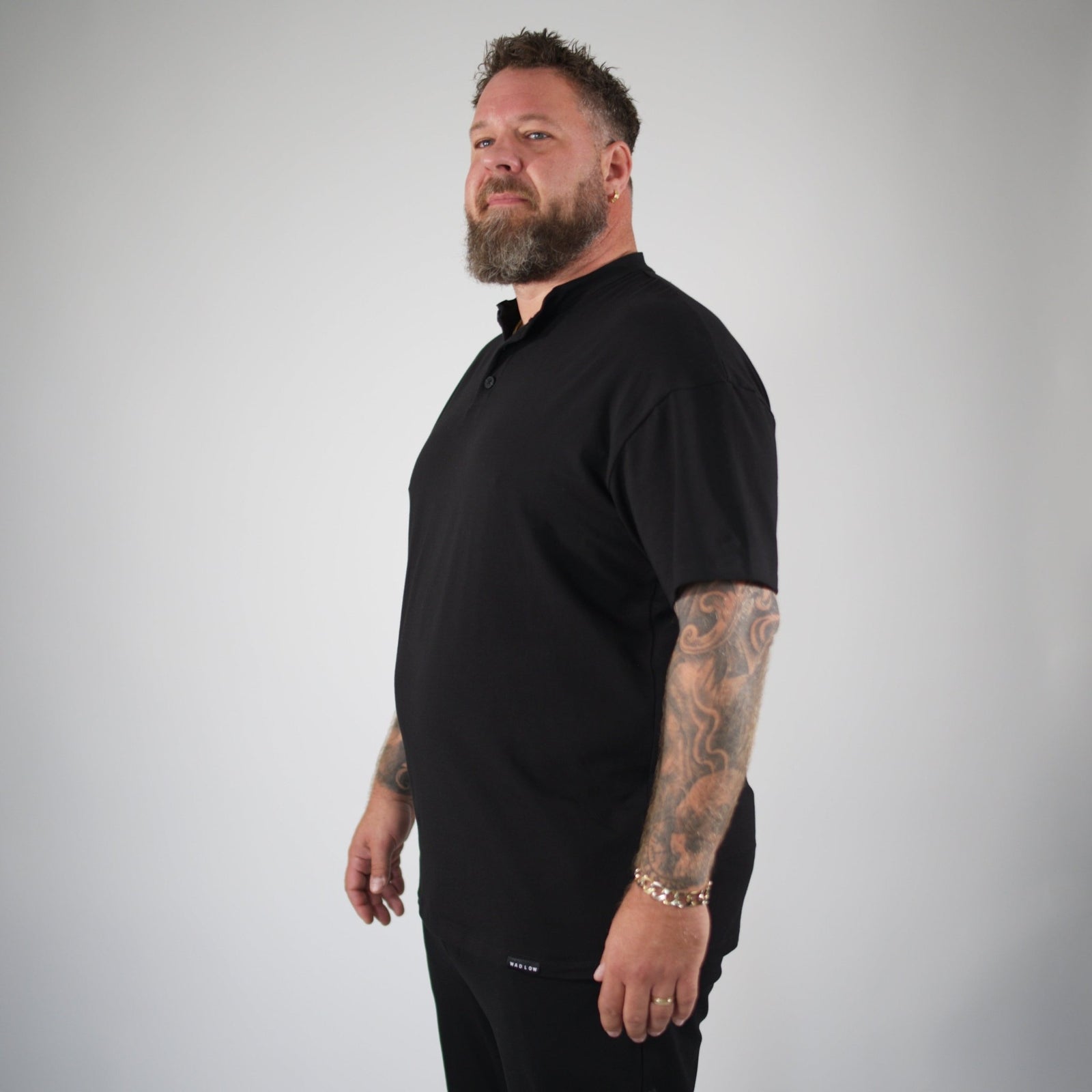 Chandail Mao Noir Pour les grands