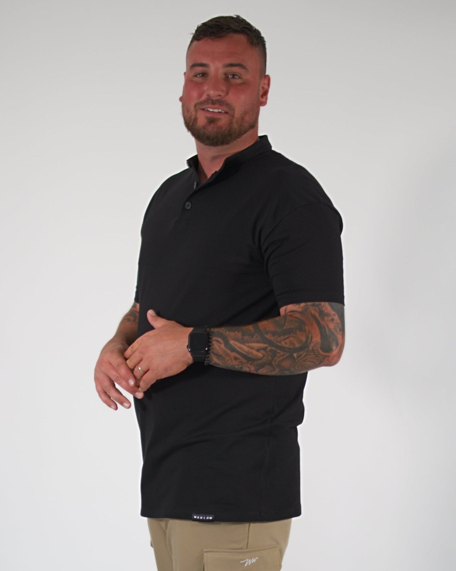 Chandail Mao Noir Pour les grands